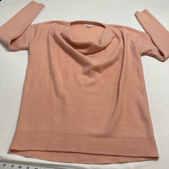 Sundance Women's 100% Cashmere Sweater Size M Oversized Pink Cowl Neck Long Slv - Picture 4 of 11